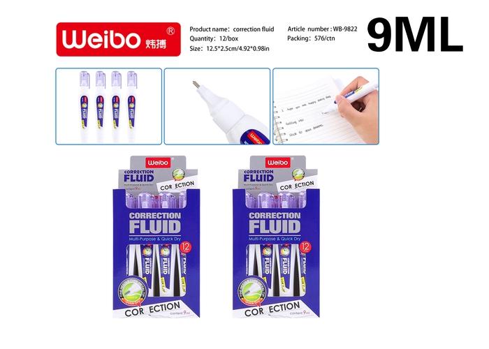 líquido corrector, modelo WB-9822
