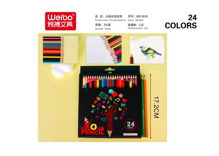 Lápices de colores, modelo WB-9038-24