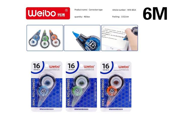 cinta correctora, modelo WB-881A