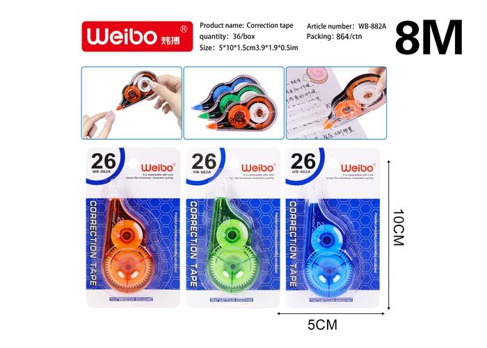 cinta correctora, modelo WB-882A