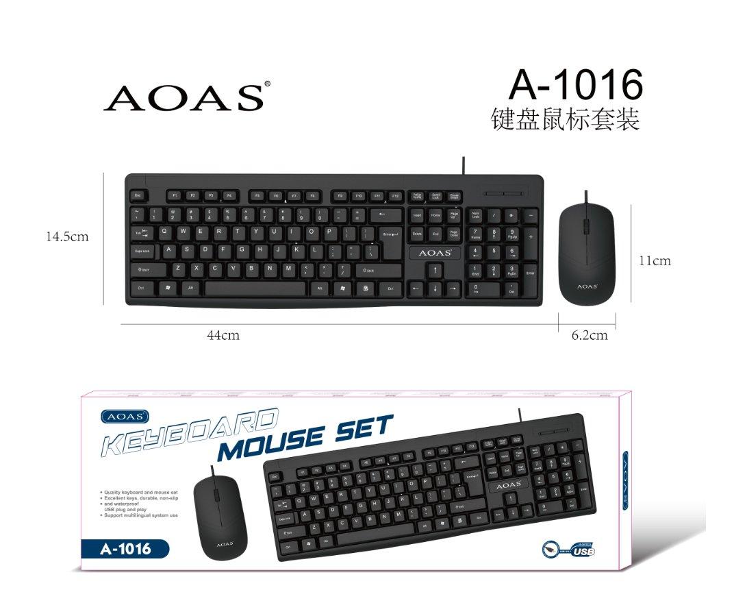 Conjunto de teclado y ratón., modelo A-1016