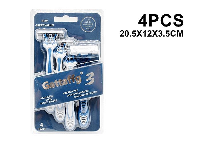 Afeitadora, 4 piezas, color azul, modelo G-182-1