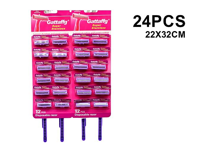 Afeitadora, 24 piezas, color morado, modelo GA-327