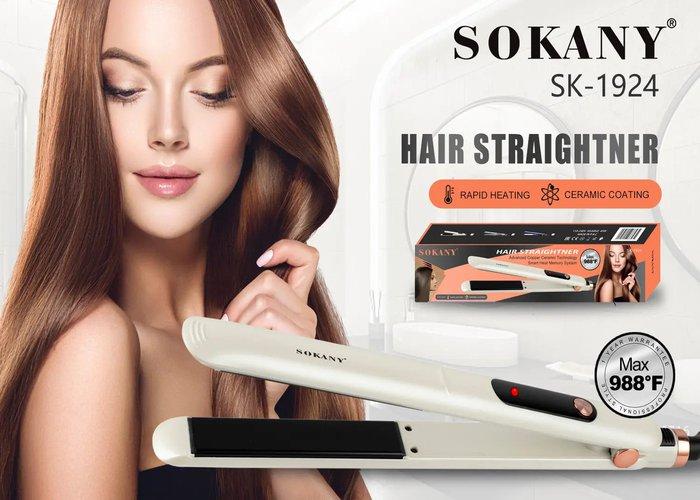 Plancha de pelo, modelo SK-1924, color blanco