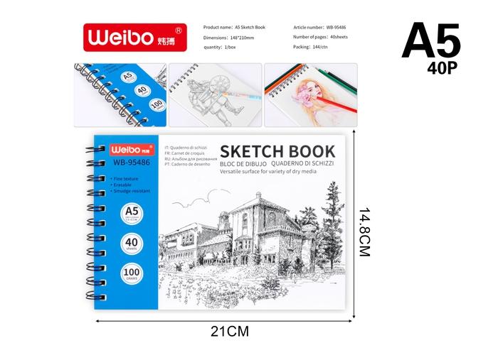 Cuaderno de bocetos, modelo A5, modelo WB-95486