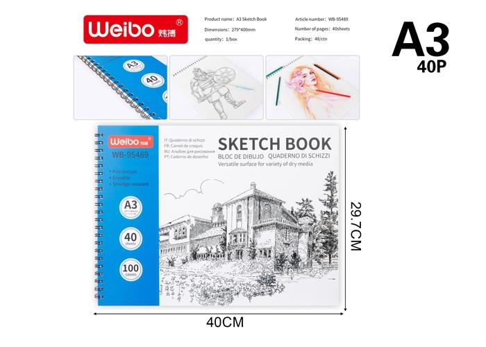 Cuaderno de bocetos, modelo A3, modelo WB-95489
