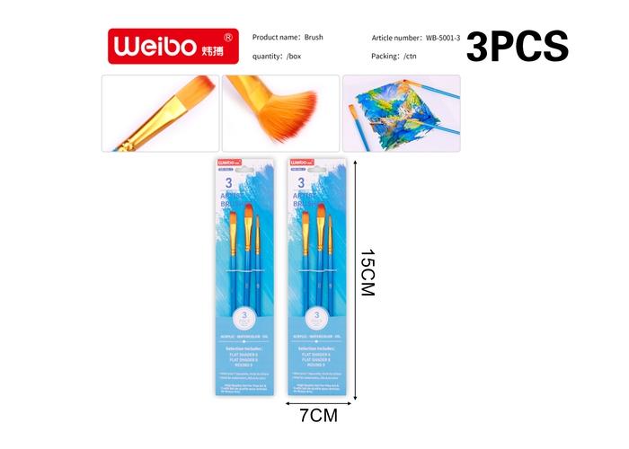 brocha, 3 piezas, modelo WB-5001-3