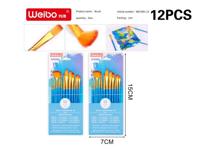 brocha, 12 piezas, modelo WB-5001-12