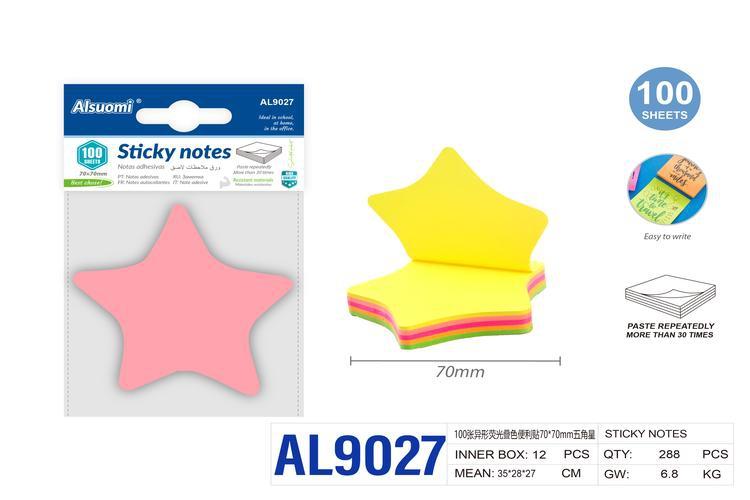 Notas adhesivas, 70 × 70 mm, modelo AL9027