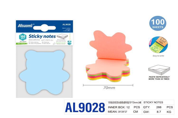 Notas adhesivas, 70 × 70 mm, modelo AL9028