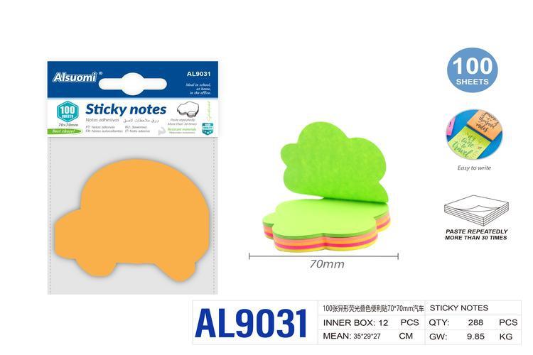 Notas adhesivas, 70 × 70 mm, modelo AL9031