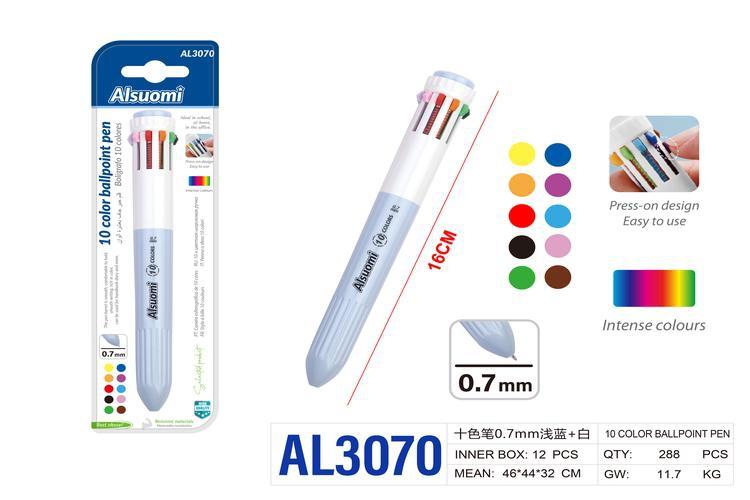Marcador, 0,7 mm, colores azul y blanco