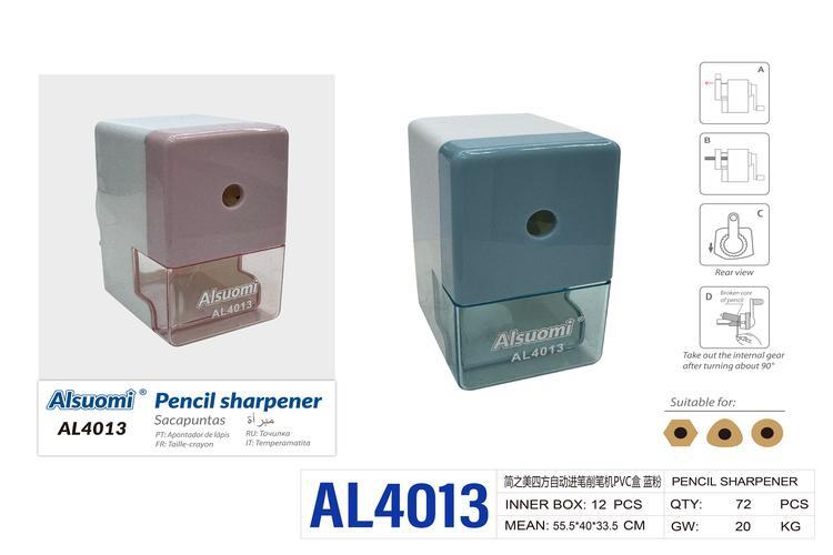 Sacapuntas, colores azul y rosado, modelo AL4013