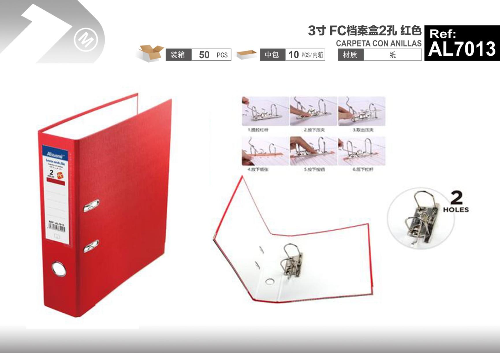 Carpeta de archivos, 3 pulgadas, color rojo