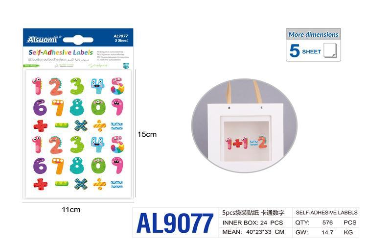 Notas adhesivas, 5 piezas, modelo AL9077