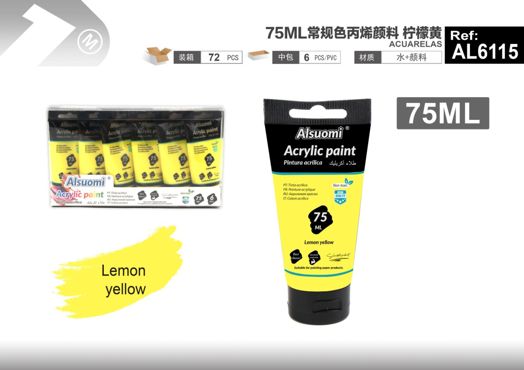 pigmento, 75 ml, color amarillo, modelo AL6115