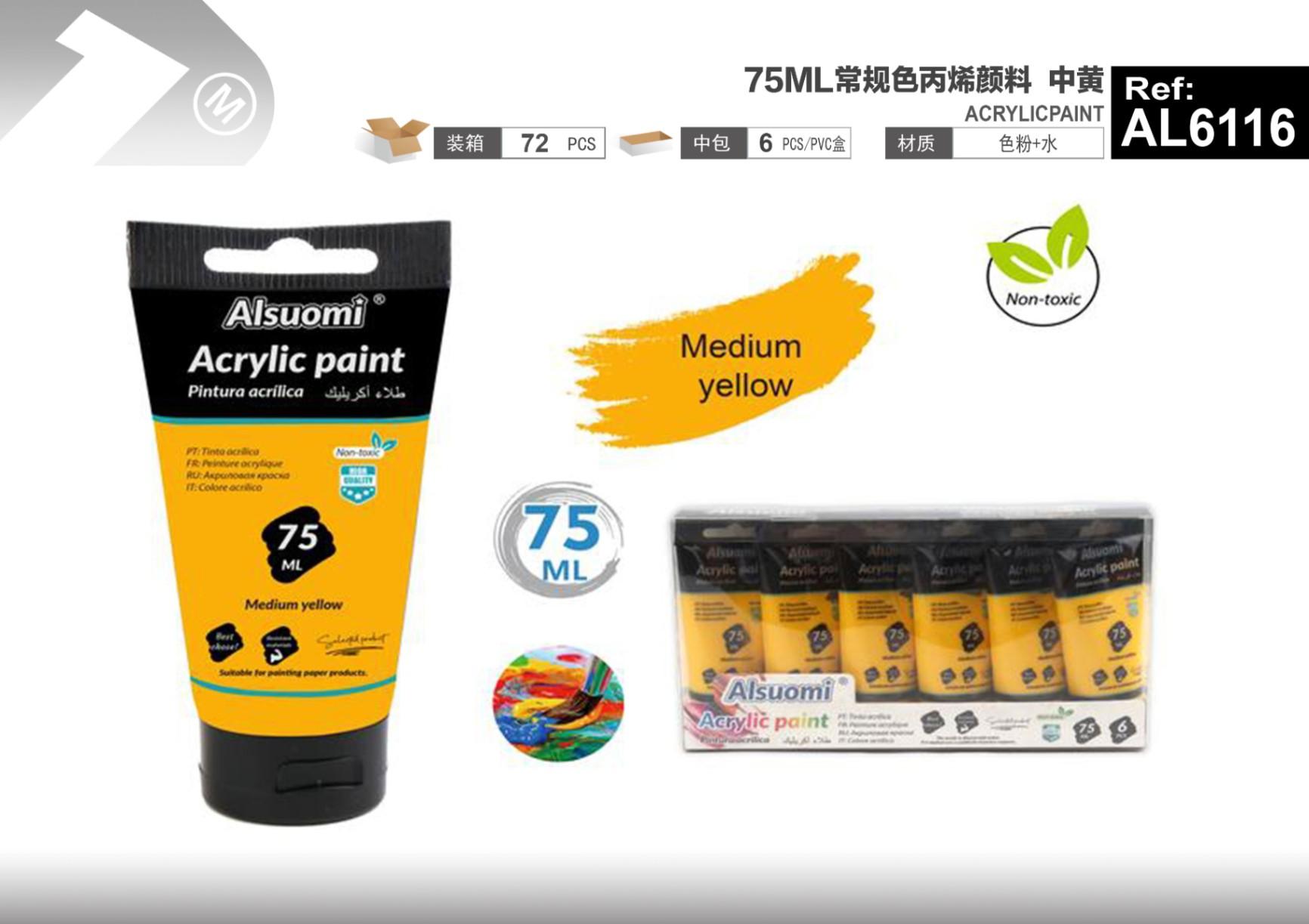 pigmento, 75 ml, color amarillo, modelo AL6116