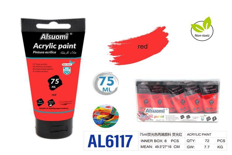 pigmento, 75 ml, color rojo, modelo AL6117