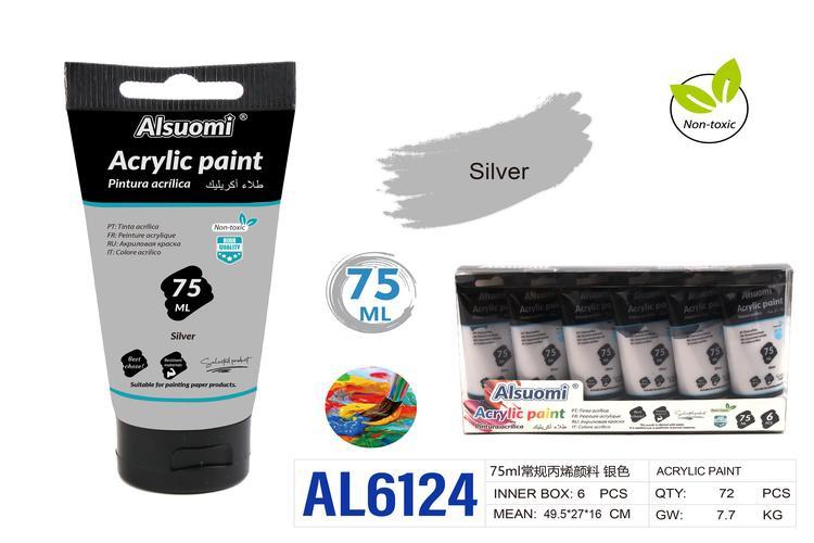 pigmento, 75 ml, color plateado, modelo AL6124