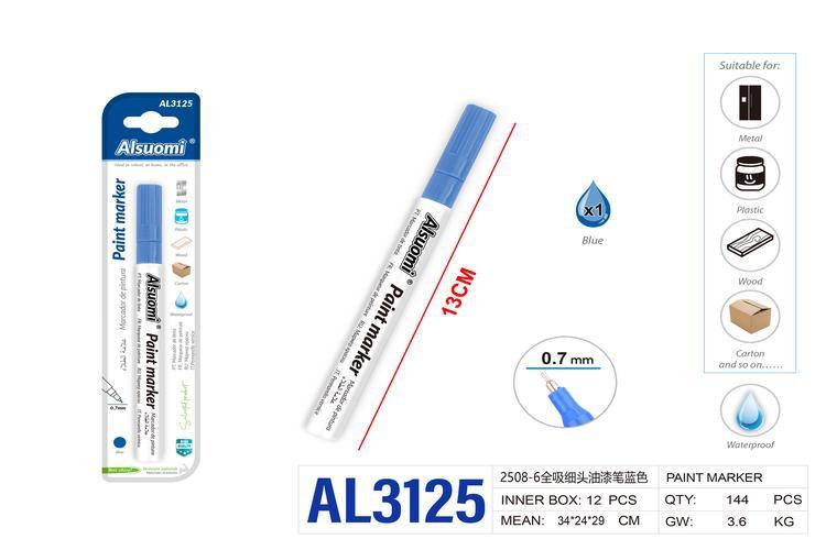 Marcador de pintura, color azul, modelo AL3125