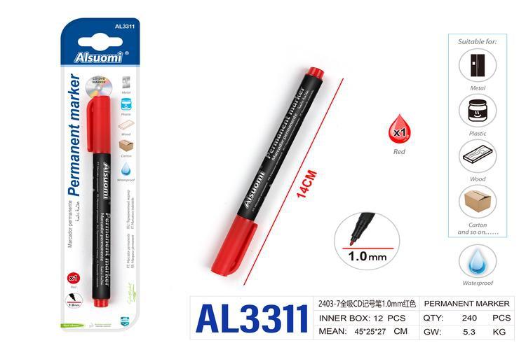 Rotulador, 1,0 mm, color rojo