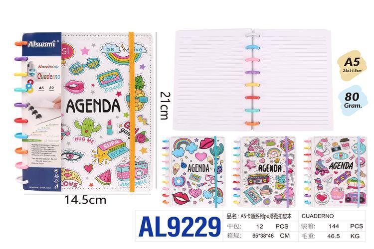 Cuaderno de bobina, modelo A5, modelo AL9229