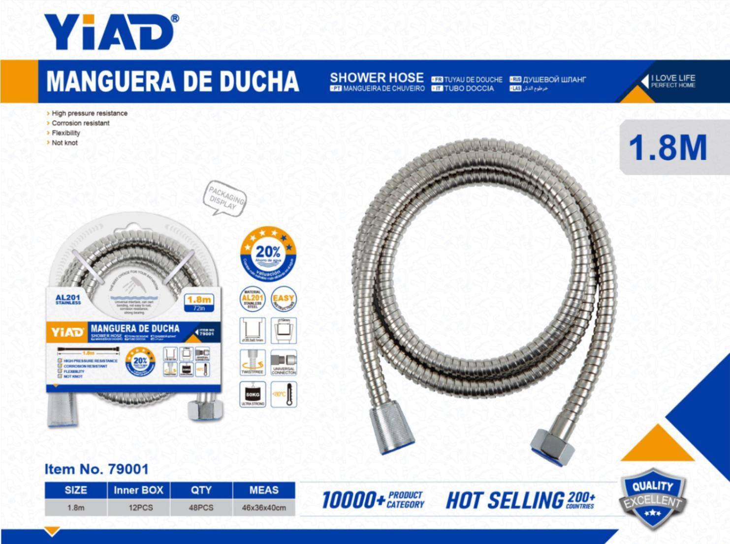 Mangueras de ducha, 1,8 m, modelo YD79001
