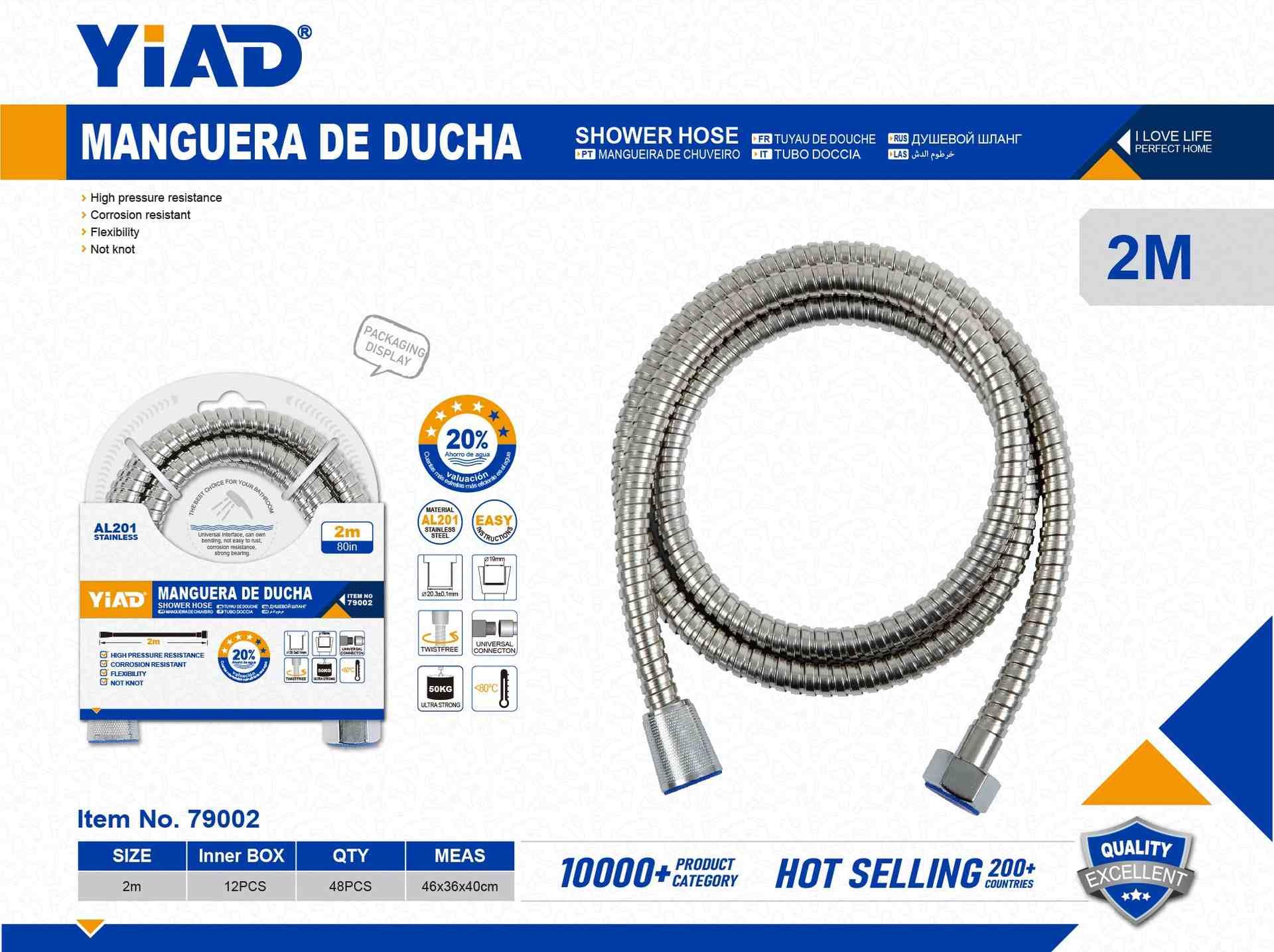Mangueras de ducha, 2 m, modelo YD79002