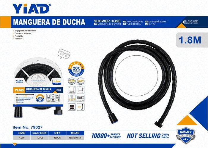 Mangueras de ducha, 2 m, color negro, modelo YD79027