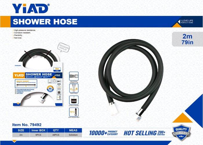 Mangueras de ducha, 2 m, color negro, modelo YD79492