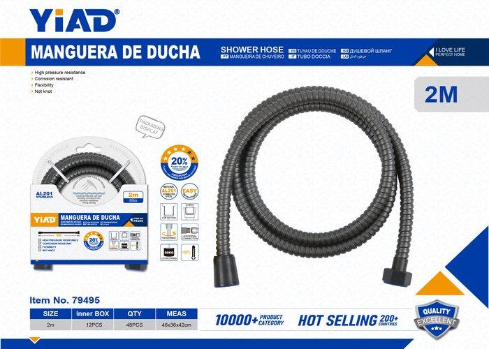 Mangueras de ducha, 2 m, color gris, modelo YD79495