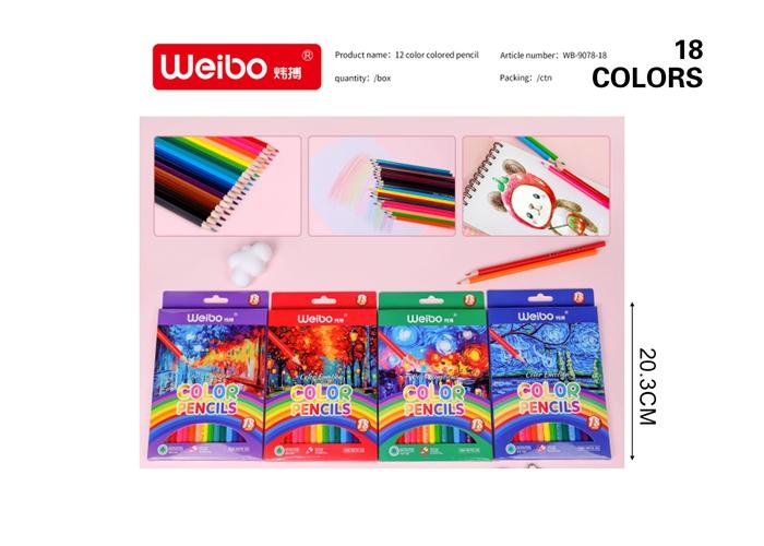 Lápices de colores, modelo WB-9078-18