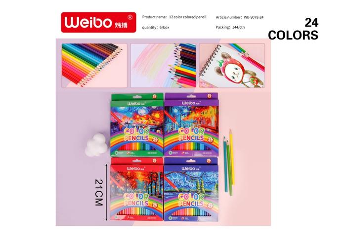 Lápices de colores, modelo WB-9078-24