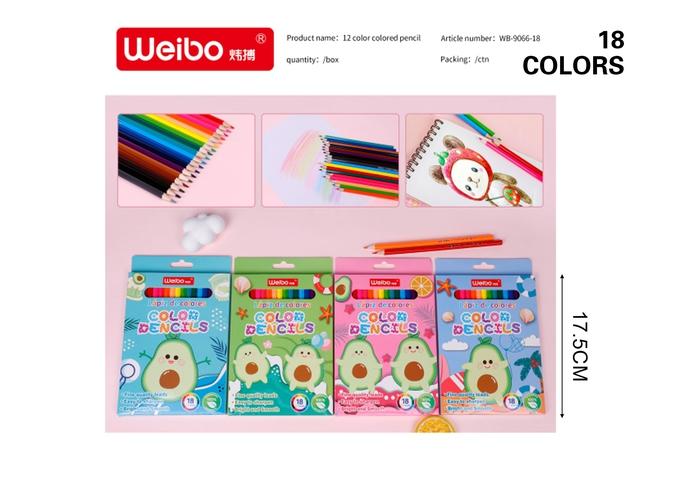 Lápices de colores, modelo WB-9066-18