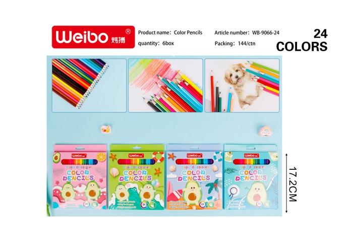 Lápices de colores, modelo WB-9066-24