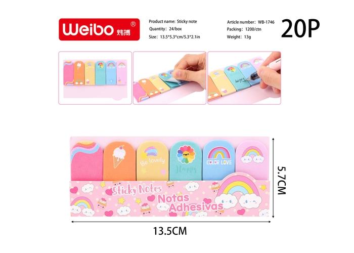Notas adhesivas, modelo WB-1746