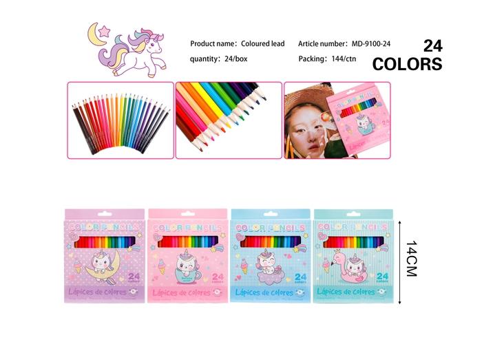 Lápices de colores, modelo MD-9100-24