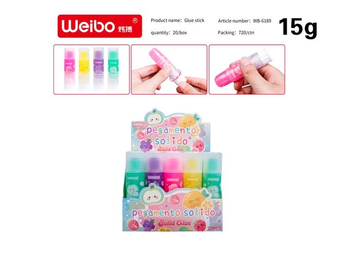 Pegamento sólido, 15 g, modelo WB-6189