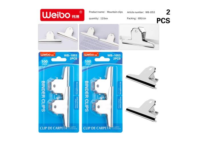 Clip de carpeta, 100 mm, 2 piezas