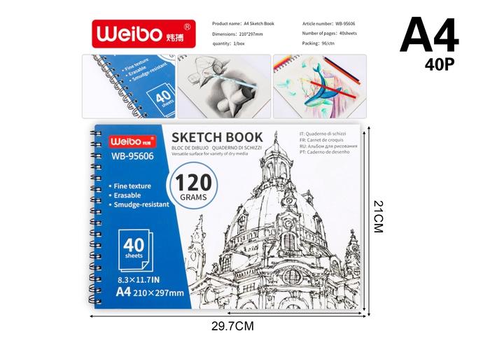 Cuaderno de bocetos, modelo A4, modelo WB-95606