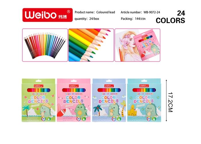 Lápices de colores, modelo WB-9072-24