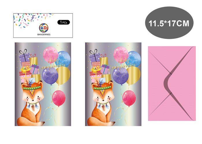 Tarjeta de felicitación, 11,5 × 17 cm, modelo KD-ST-102