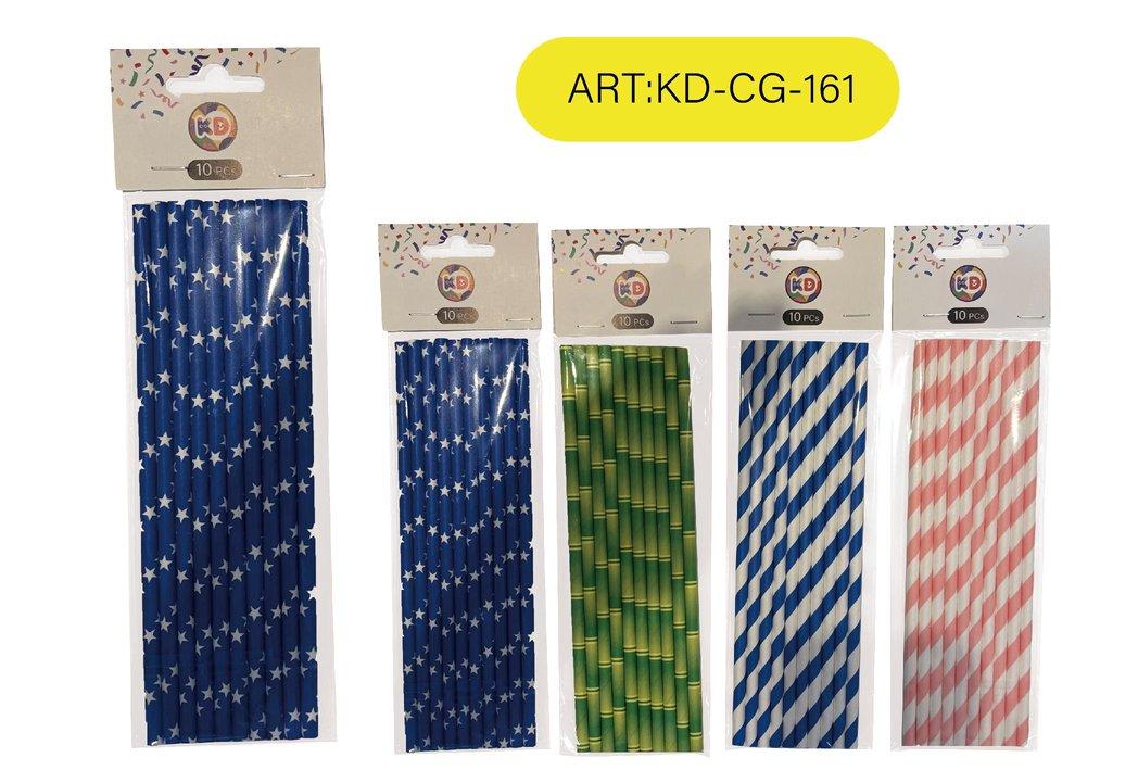 Pajillas, 5 mm, 19,5 cm, 10 piezas, modelo KD-CG-161