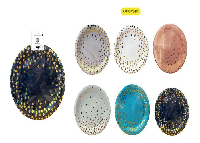 Bandejas de papel, 7 pulgadas, 8 piezas, modelo KD-CG-263