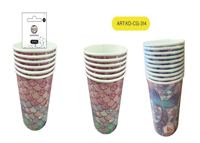 vasos de papel, 7 × 8,5 cm, modelo KD-CG-314