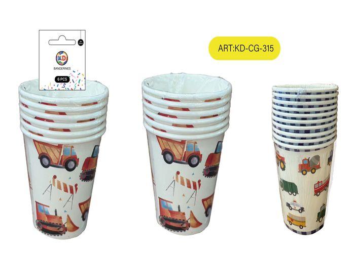 vasos de papel, 7 × 8,5 cm, modelo KD-CG-315