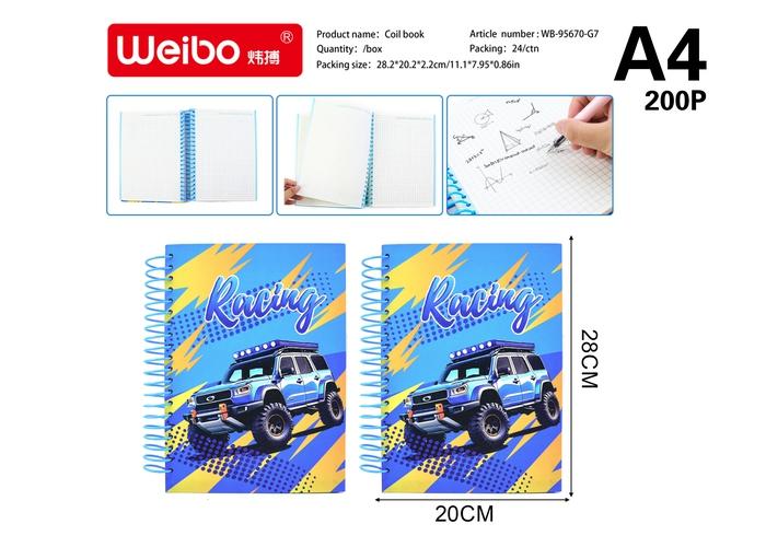 computadora portátil, modelo A4, 28,2 × 20,2 cm, 7 mm, modelo WB-95670-G7
