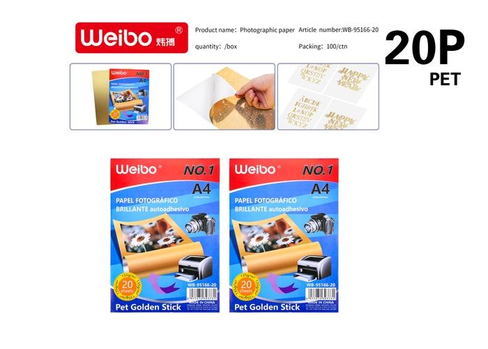 notas adhesivas, color dorado, modelo WB-95166-20