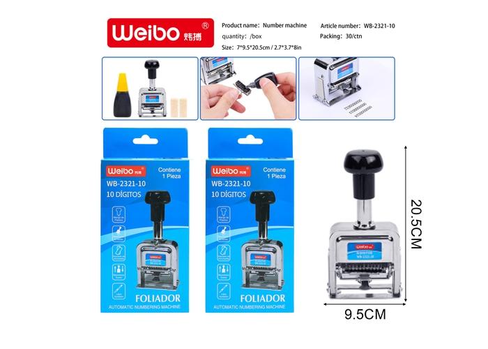 Suministros para sellos, modelo WB-2321-10