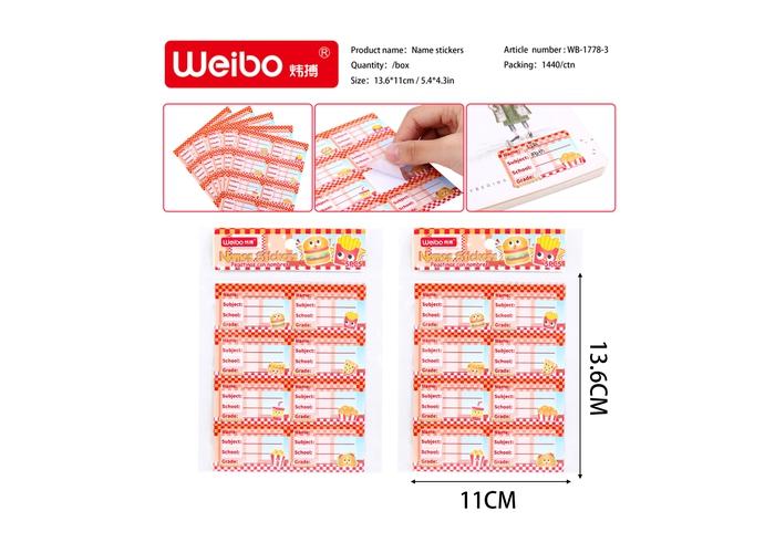 notas adhesivas, modelo WB-1778-3